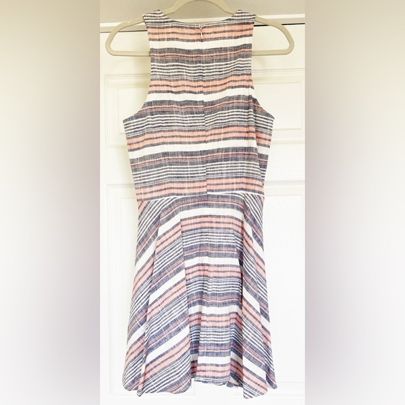 NWT JustFab Striped Sleeveless Linen Fit & Flare Dress in Size Medium - Picture 10 of 11